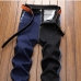4 Poplar Contrast Color Ruched Jeans For Men
