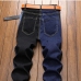 5 Poplar Contrast Color Ruched Jeans For Men