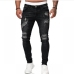 5Hip Hop Ripped Mid Waist Jeans For Men