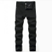 11Men Casual Solid Mid Waist Jeans