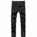 1Street Zipper Design Black Ripped Denim Jeans