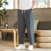 6Korean Style Solid Harem Ninth Pants Men