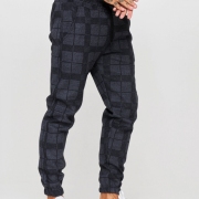 Men Casual Plaid Drawstring Pant