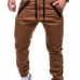 3Sporty Drawstring Waist Pockets Trousers For Men