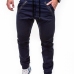 5Sporty Drawstring Waist Pockets Trousers For Men