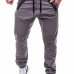 1Sporty Drawstring Waist Pockets Trousers For Men