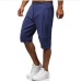3Solid Cotton Linen Breathable Straight Half Pants Mens