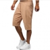 5Solid Cotton Linen Breathable Straight Half Pants Mens