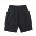 3Streetwear Solid Pocket Mens Black Cargo Shorts