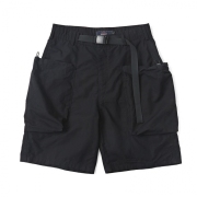 Streetwear Solid Pocket Mens Black Cargo Shorts