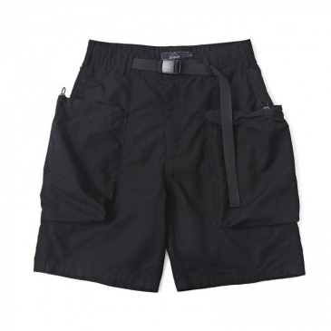 Streetwear Solid Pocket Mens Black Cargo Shorts
