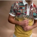 3 Digital Printed Casual Short Sleeve Polo Shirt Clothing 
