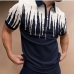 3 Digital Printing Front Zipper Short Sleeve Polo Shirts