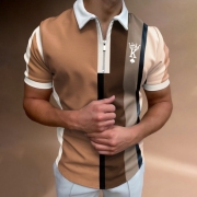  Leisure Time Digital Printing Short Sleeve Polo Shirts