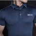 5Casual Letter Print Summer Workout Polo Shirts