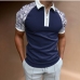 3Casual Paisley  Printing Short Sleeve Polo T Shirts Men