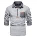 5Casual Patchwork Long Sleeve Polo Shirts