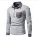6Casual Patchwork Long Sleeve Polo Shirts