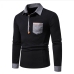 9Casual Patchwork Long Sleeve Polo Shirts