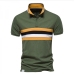 4Casual Striped Patchwork Polo T Shirts For Men