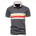 8Casual Striped Patchwork Polo T Shirts For Men