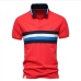 1Casual Striped Patchwork Polo T Shirts For Men