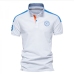 6Contrast Color Embroidery Mens Cotton Polo Shirts
