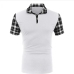 9Contrast Color Plaid Short Sleeve Polo Shirts