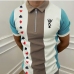 3Contrast Color Short Sleeve Casual Polo Shirts