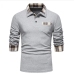 12New Contrast Color Patch Designer Polo Shirts
