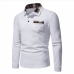 16New Contrast Color Patch Designer Polo Shirts