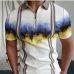 3New Summer Loose Printing White Polo T Shirts For Men
