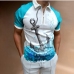 1Printed Casual Half Zipper Collared Shirts For Men