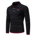 6Street Contrast Color Patchwork Mens Polo Shirts