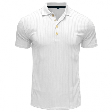 Summer Button Design Short Sleeve Polo Shirts