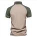 3Summer Contrast Color Zipper Short Sleeve Polo Shirts
