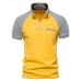 5Summer Contrast Color Zipper Short Sleeve Polo Shirts