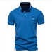 1Summer Cotton Letter Stand Collar Polo Shirts
