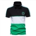 1Trendy Color Block Embroidery Polo Golf Shirts