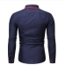 12Casual Contrast Color Long Sleeve Shirts Mens