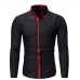 13Casual Contrast Color Long Sleeve Shirts Mens