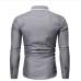 18Casual Contrast Color Long Sleeve Shirts Mens