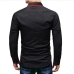6Casual Contrast Color Long Sleeve Shirts Mens
