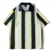 1Casual Contrast Color  Stripe Shirts For Men