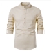 11Chic Solid Stand Collar Long Sleeve Shirts