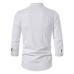 13Chinese Style Men Solid Fitted Shirts