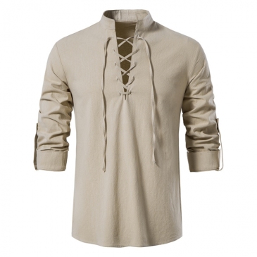 Chinese Style Men Stand Neck Shirts