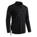 13Chinese Style Solid Oblique Buckle Long Sleeve Shirt