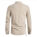 8Chinese Style Solid Oblique Buckle Long Sleeve Shirt