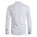 11Chinese Style Solid Oblique Buckle Long Sleeve Shirt
